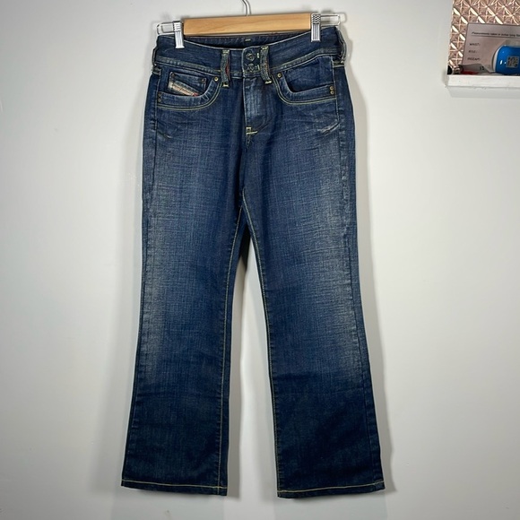 Vintage Diesel Blue Bootcut Jeans with Natural Fading 26x28 - Picture 1 of 8